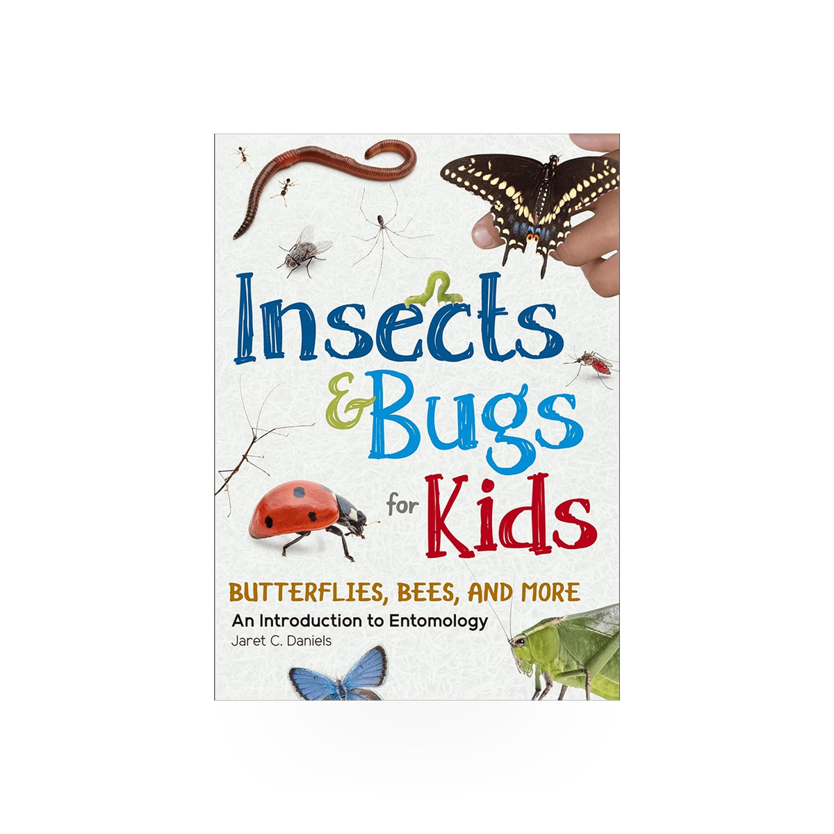 Colorful children's book titled "Insects and Bugs" by AdventureKeen, featuring illustrations of various insects and bugs for kids.
