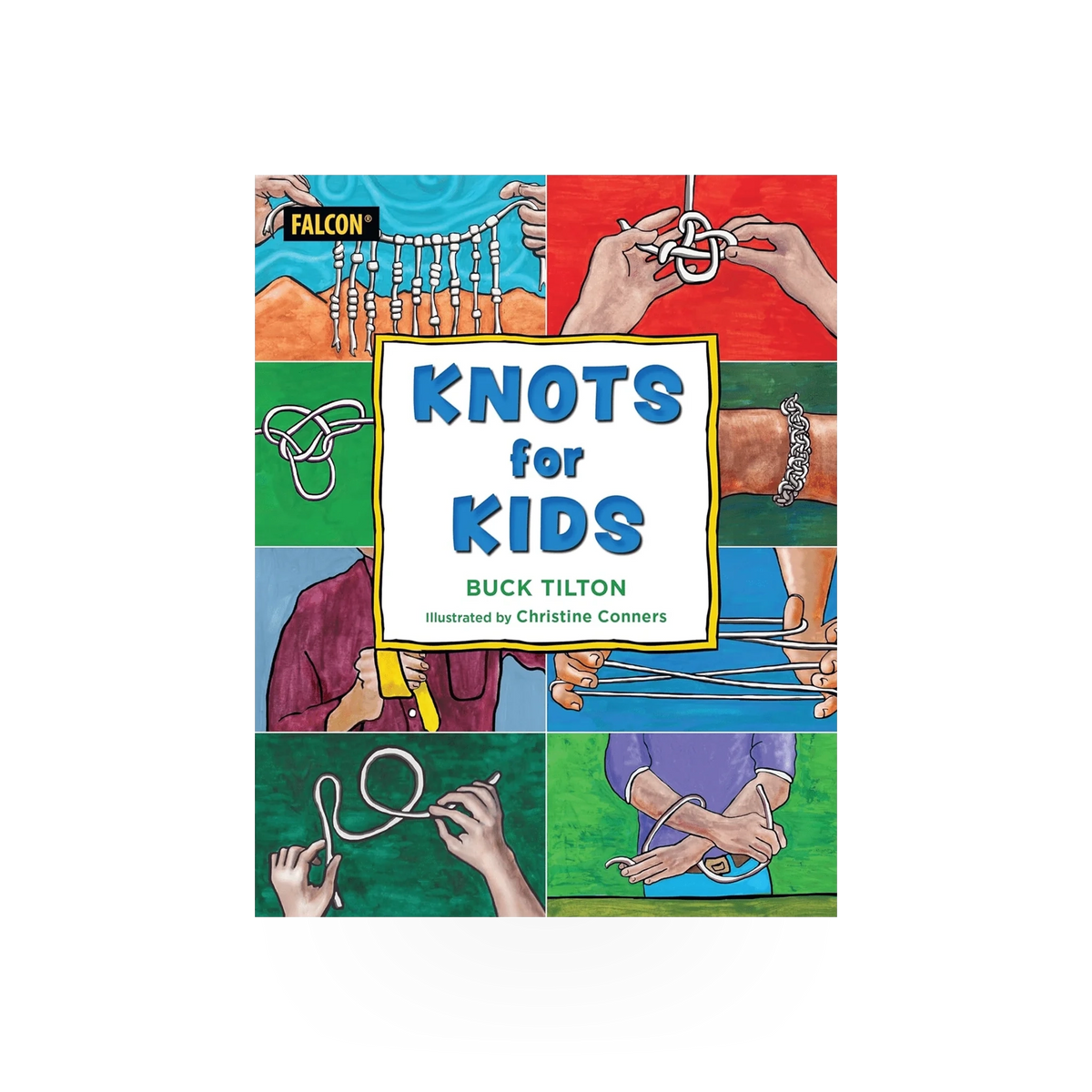 Children's book titled "Knots For Kids" by Simon & Schuster showing colorful illustrations on the cover.