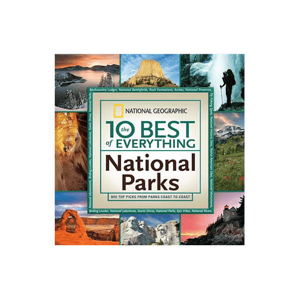 National Geographic 10 Best Everything National Parks book by Penguin Random House showing colorful cover and park images