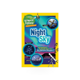 Children's book titled Nat Geo Kids Field Guide to the Night Sky, published by Penguin Random House, showing star charts and sky illustrations.