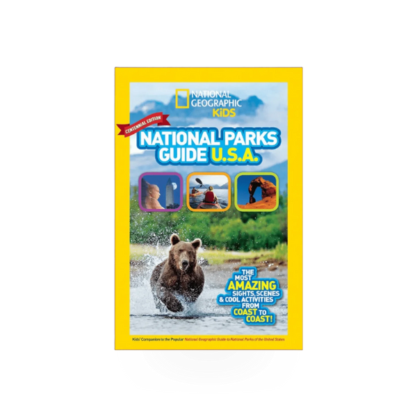 Children's book by Penguin Random House featuring National Parks in the USA, with colorful cover and nature-themed illustrations.