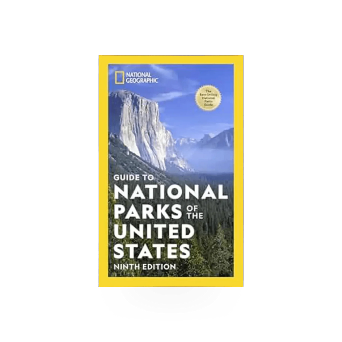 National Geographic book titled "National Parks of the US" by Penguin Random House, featuring a cover image of scenic US national parks.