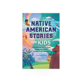 Children's book titled Native American Stories for Kids by Source Books, featuring illustrations on the cover.