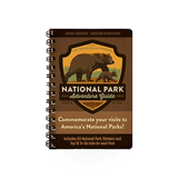 Nationl Park Adventure Guide book by Pumpernickel Press, featuring a colorful cover with images of national parks and outdoor scenes.