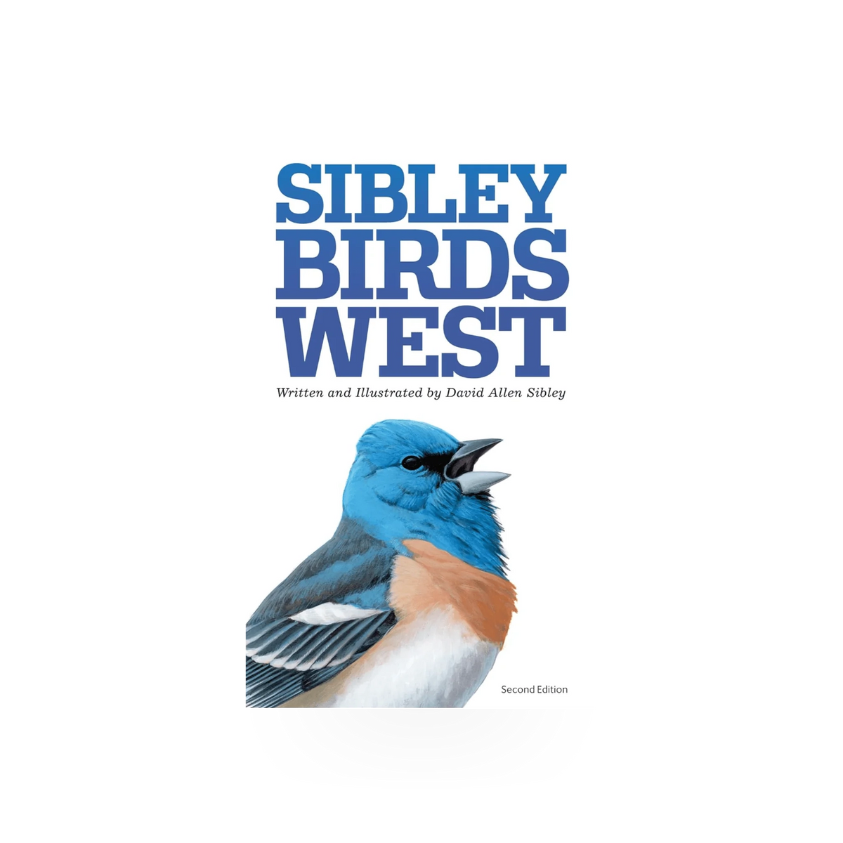 Sibley Birds West book by Penguin Random House, featuring a detailed cover with bird illustrations and West Coast bird guide information.