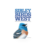 Sibley Birds West book by Penguin Random House, featuring a detailed cover with bird illustrations and West Coast bird guide information.