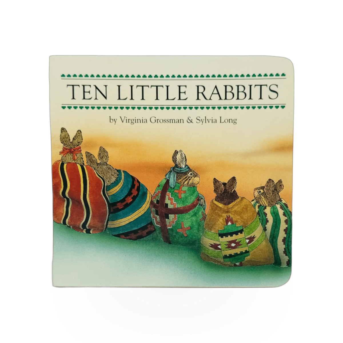 Ten Little Rabbits Board Book by Chronicle Books, colorful children's book with illustrations of rabbits in a fun, engaging design.