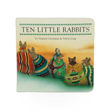 Ten Little Rabbits Board Book by Chronicle Books, colorful children's book with illustrations of rabbits in a fun, engaging design.