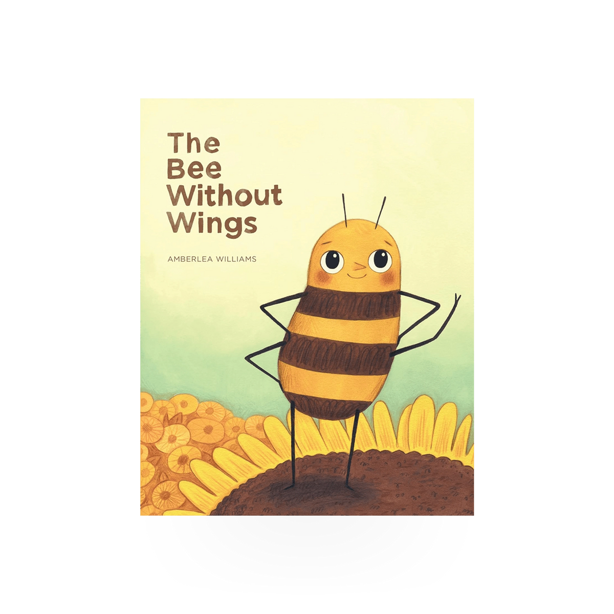 Open copy of "The Bee Without Wings" book by Chronicle Books, featuring colorful cover art and illustrations.