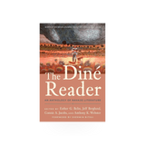 The Dine' Reader book published by Chicago Distribution Center, featuring a cover with Native American artwork and title.