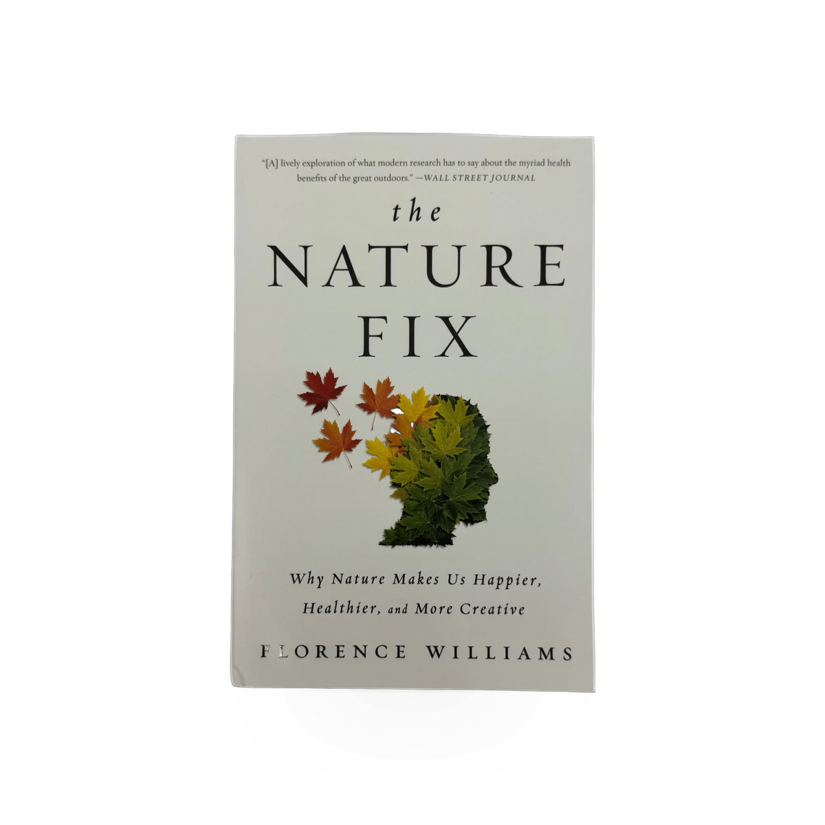 The Nature Fix book by W.W. Norton showing a paperback cover with nature-themed artwork and title text.