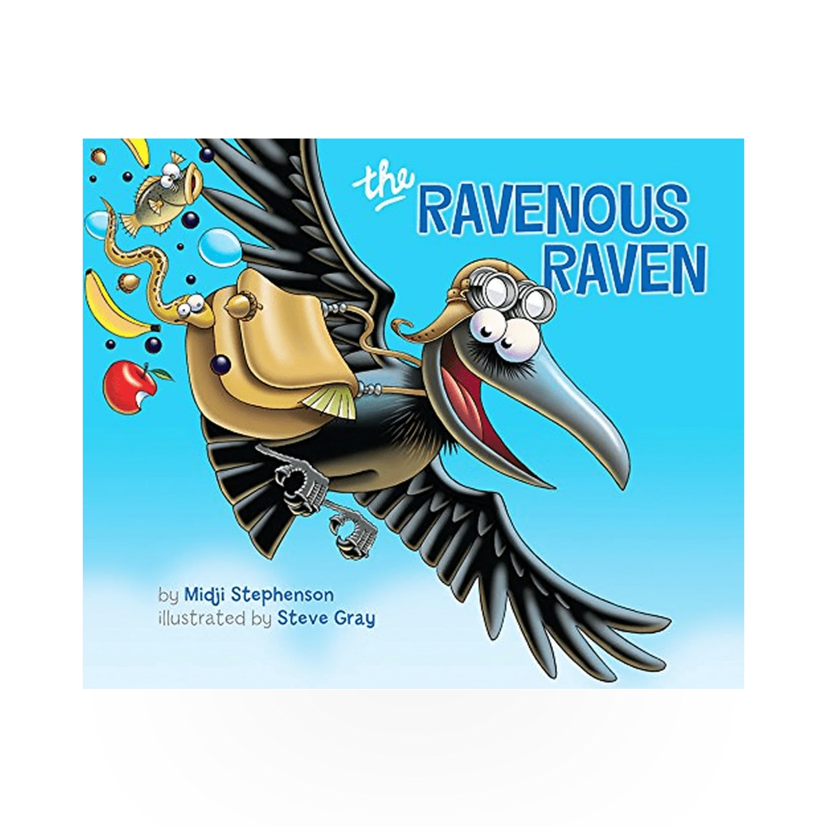 Hardcover book titled "The Ravenous Raven" by Grand Canyon Conservancy, featuring a detailed cover illustration.
