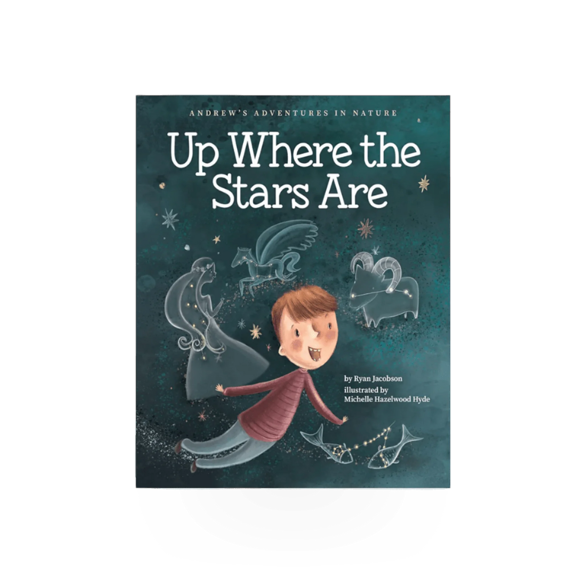 Cover of the AdventureKeen book "Up Where the Stars Are," showing a starry night sky illustration and the title text.