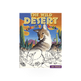 Wild Desert Coloring Book by Simon & Schuster, featuring desert scenes and animals for coloring and creative activity.