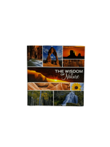 Open book titled "Wisdom of Nature" by Park Partners featuring nature-inspired illustrations on the pages.