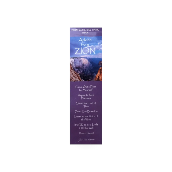 VA bookmark featuring advice from Zion Canyon with scenic landscape design by Your True Nature.