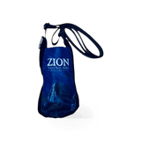 ChicoBag Company's Bottle Sling, a reusable carrying strap for bottles, made of durable fabric with adjustable strap and brand logo.