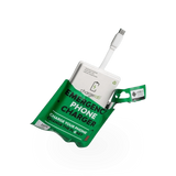 ChargeTab safety device shown in a close-up, featuring its compact design and safety indicators for secure use.