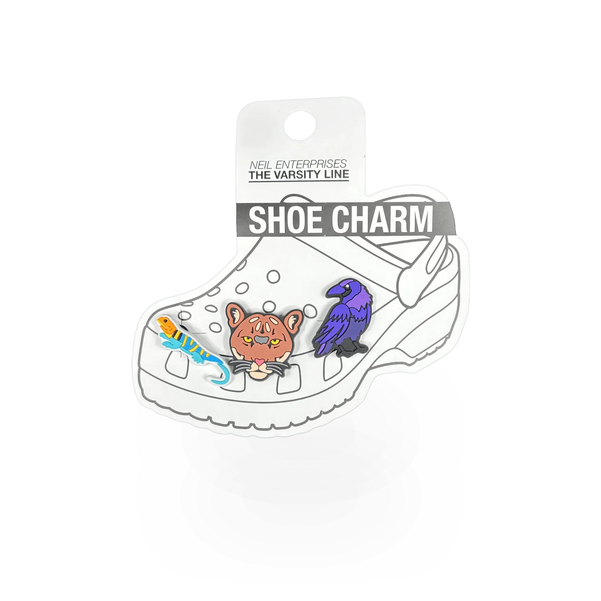 Varsity Line Neil Enterprises Zion Critters shoe charm featuring colorful critter design on a small decorative shoe accessory.