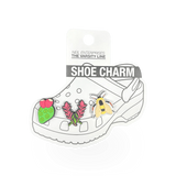 Varsity Line Neil Enterprises Zion Flora shoe charm with colorful floral design on a small metal charm for shoes.