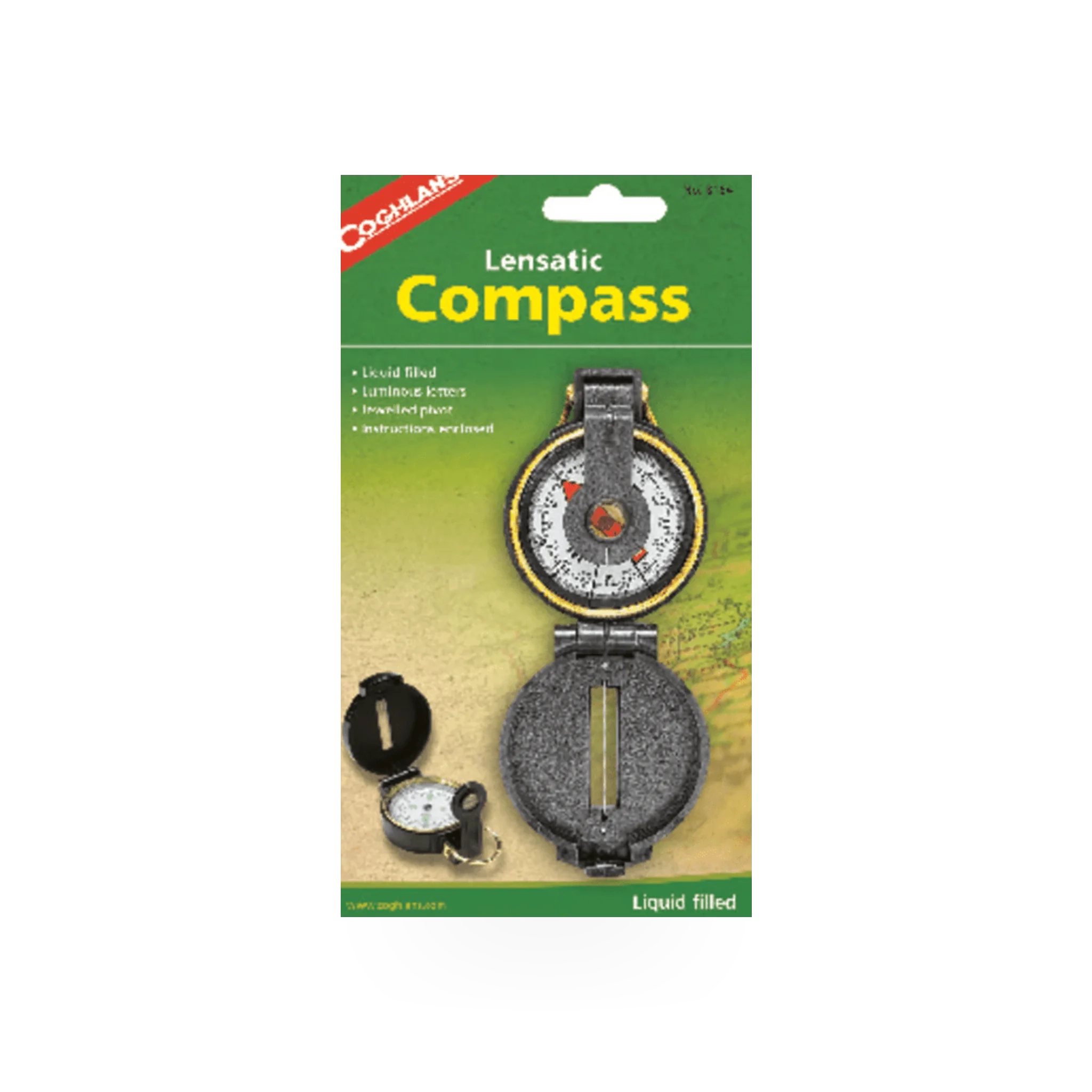 Lensatic compass by Wilcor International for safety and navigation, showing detailed dial and sturdy metal construction.
