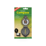 Lensatic compass by Wilcor International for safety and navigation, showing detailed dial and sturdy metal construction.