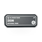 All Roads Taken Adventure Badge Vehicle Emblem decal featuring Zion design, suitable for car decoration and outdoor gear.