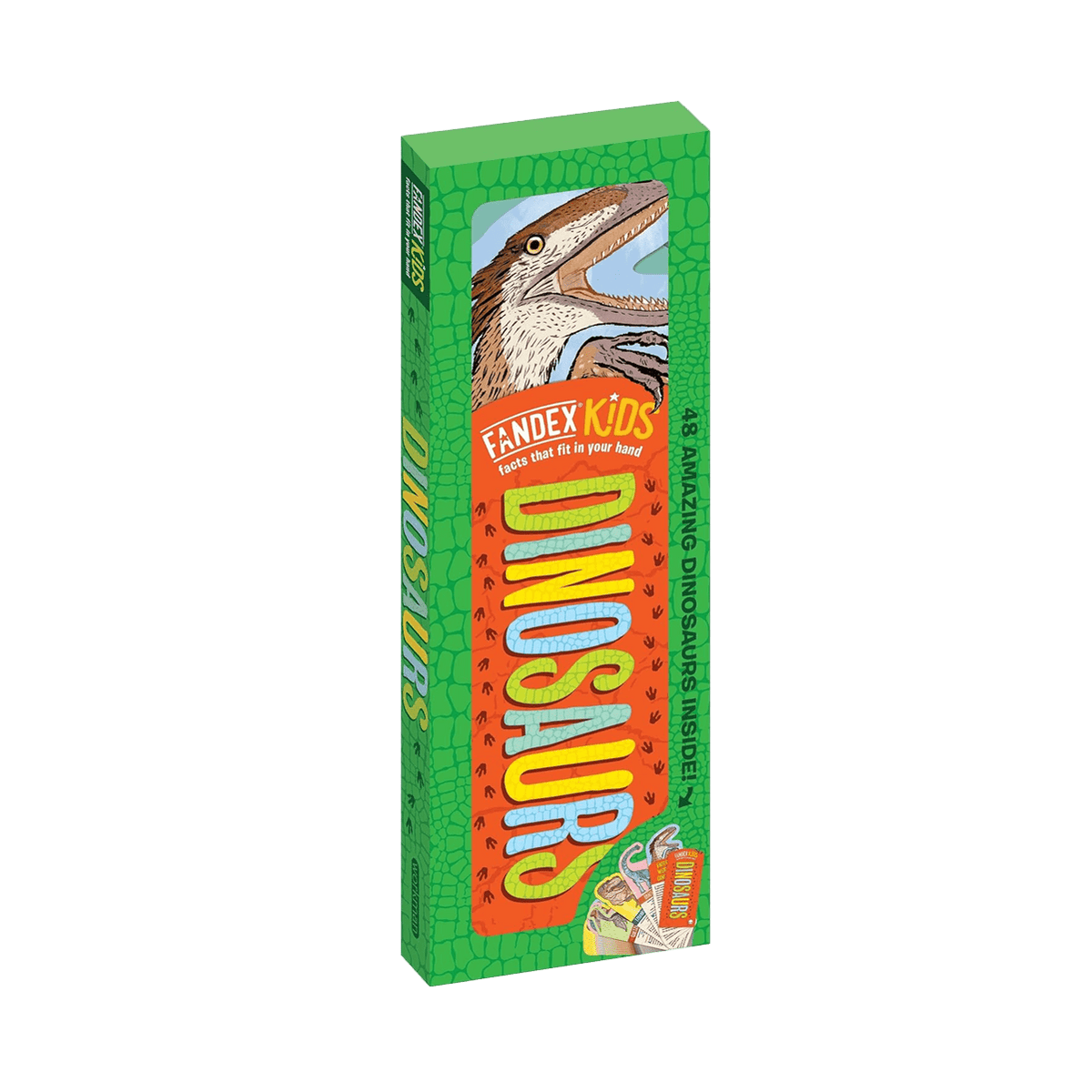 Fandex Kids Dinosaur deck by Hachette Book Group USA featuring colorful dinosaur illustrations and educational cards.