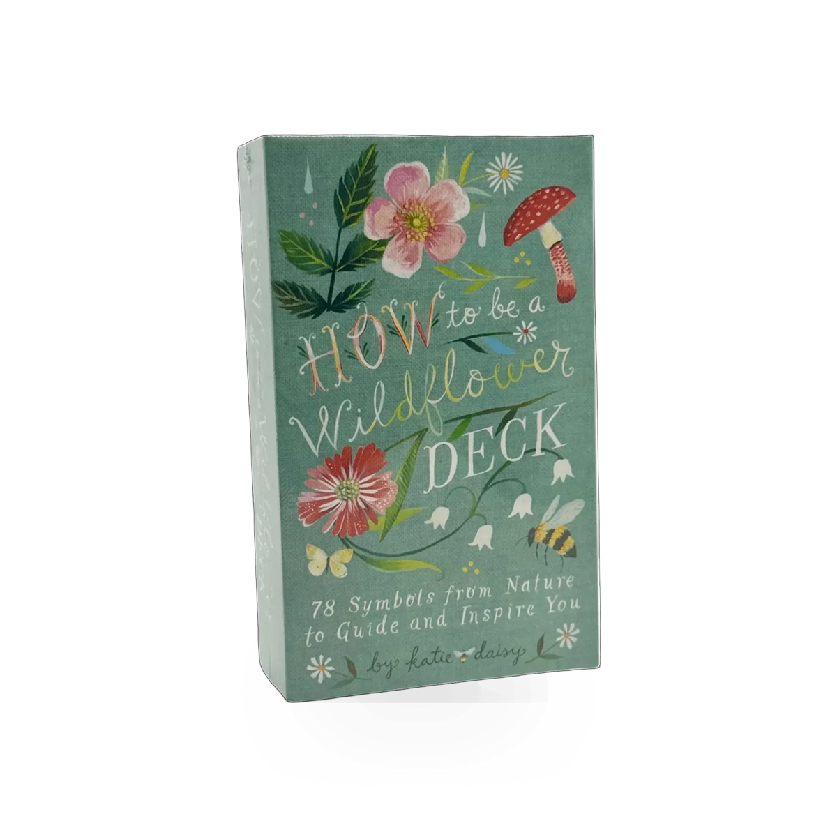A deck of cards titled "How To Be A Wildflower" by Chronicle Books, featuring colorful floral-themed illustrations.