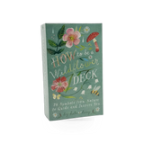 A deck of cards titled "How To Be A Wildflower" by Chronicle Books, featuring colorful floral-themed illustrations.