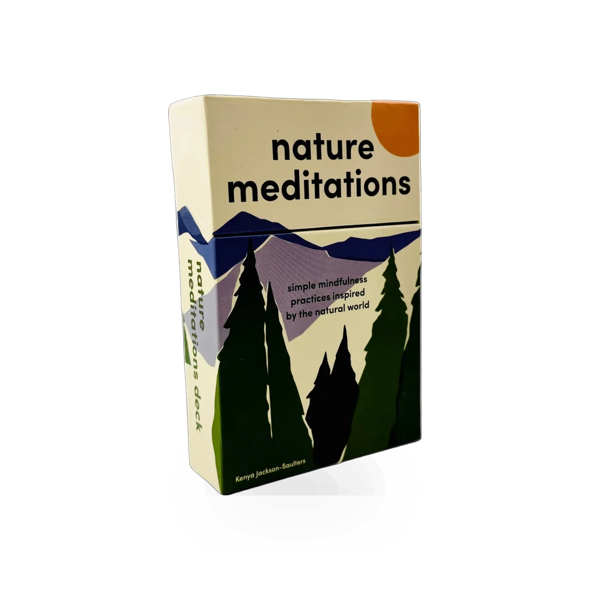 Deck of Nature Meditations cards by Chronicle Books, featuring calming nature imagery for mindfulness and relaxation.