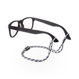 Carson safety eyewear floating retainer shown in black, designed to keep glasses secure and buoyant in water.