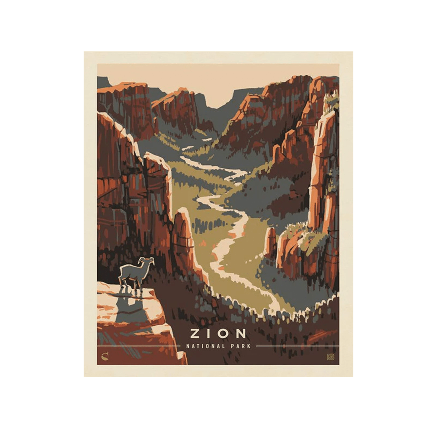 Fabric - 1 Yard Panel Zion Natl Park - Zion Natl Park Forever Project