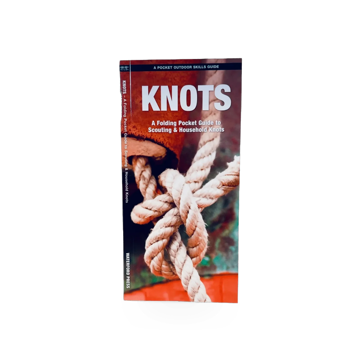 Folding pocket Nat Knots book by Simon & Schuster, featuring compact design and illustrated cover with knot patterns.