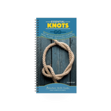 AdventureKeen Essential Knots Adventure Skill Guide, showing illustrated step-by-step knot tying instructions on a printed publication
