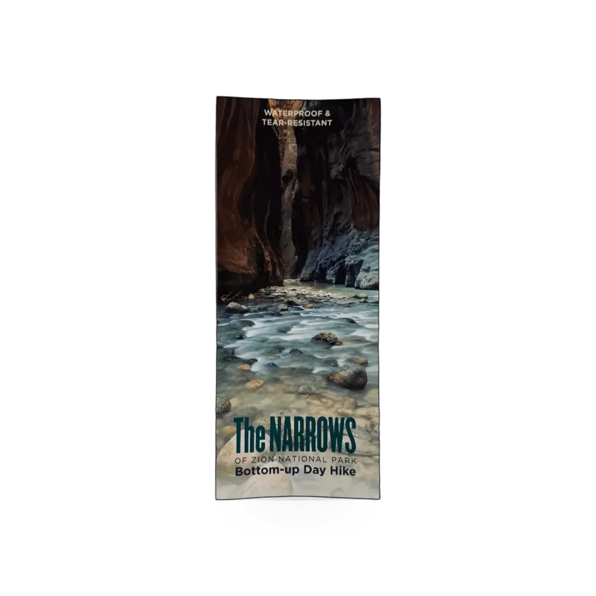 ZNHA Narrows Day Hike Trail Guide, a detailed outdoor guidebook with maps and tips for hiking the Narrows trail.