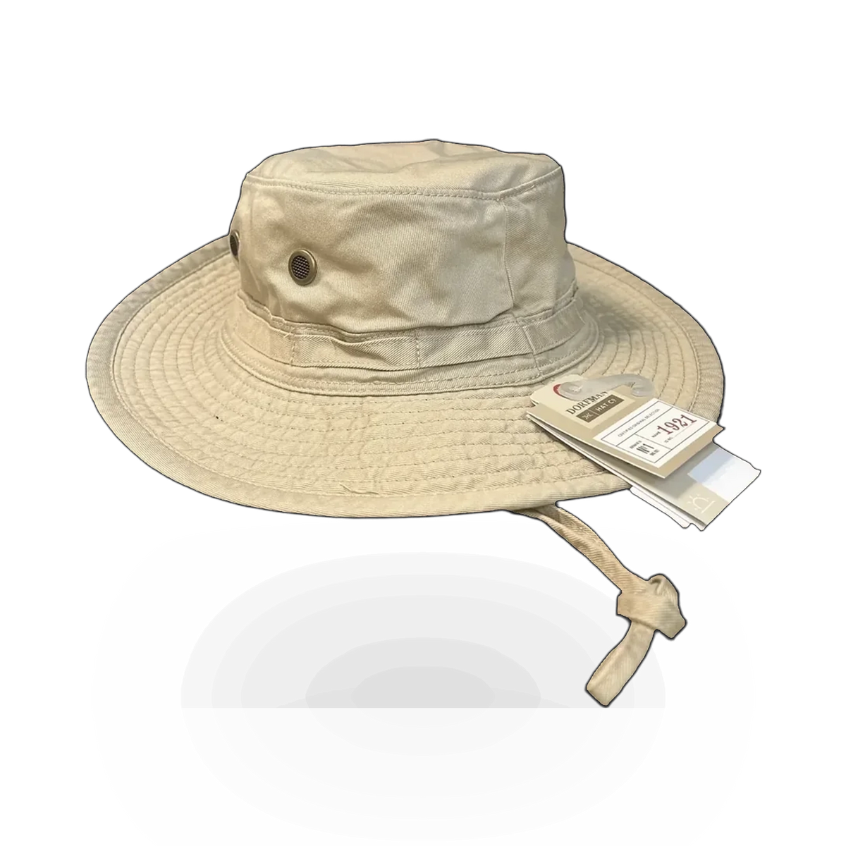 Safety boonie hat by Dorfman Pacific Hat Co featuring wide brim and camouflage pattern for outdoor protection