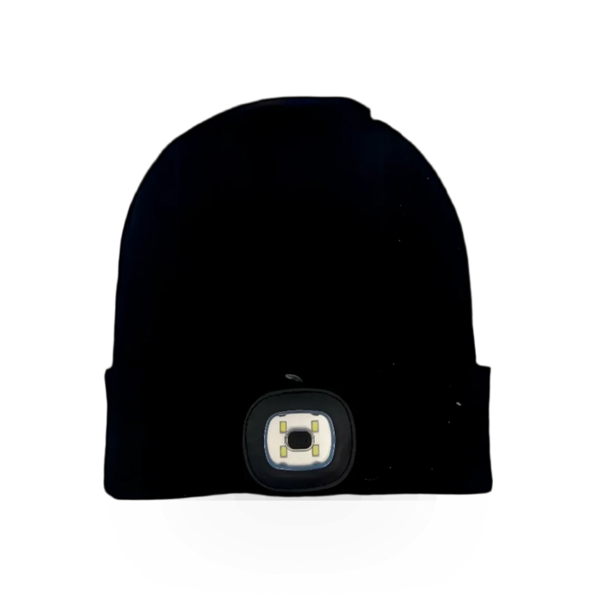 DM Merch Night Scout LED Beanie hat with built-in LED lights, designed for visibility and warmth in low-light conditions.