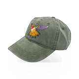 Eco Wear Rufous Hummingbird theme hat featuring a vibrant hummingbird design on a comfortable fabric cap.