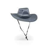 Dorfman Pacific Safari Basin safety hat with wide brim and chin strap, designed for outdoor protection and sun shade.