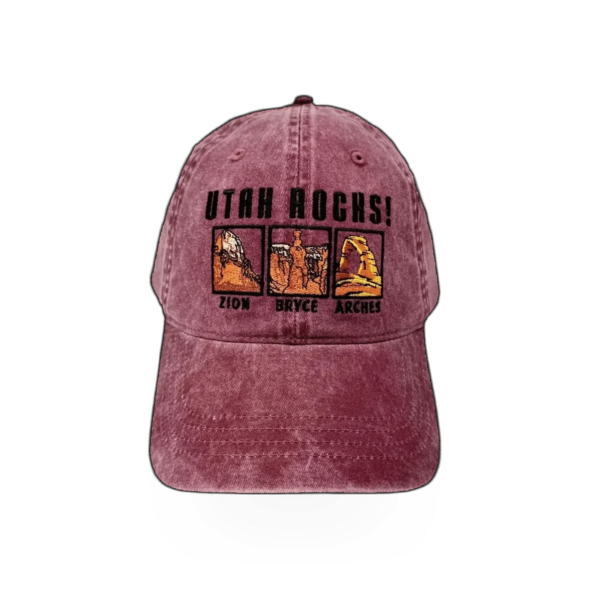 Concept 360 Utah Rocks theme hat featuring rugged rock pattern, casual style, perfect for outdoor or everyday wear.