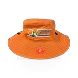 American Needle wide brim bucket hat featuring Zion theme with a stylish, casual design perfect for sun protection.