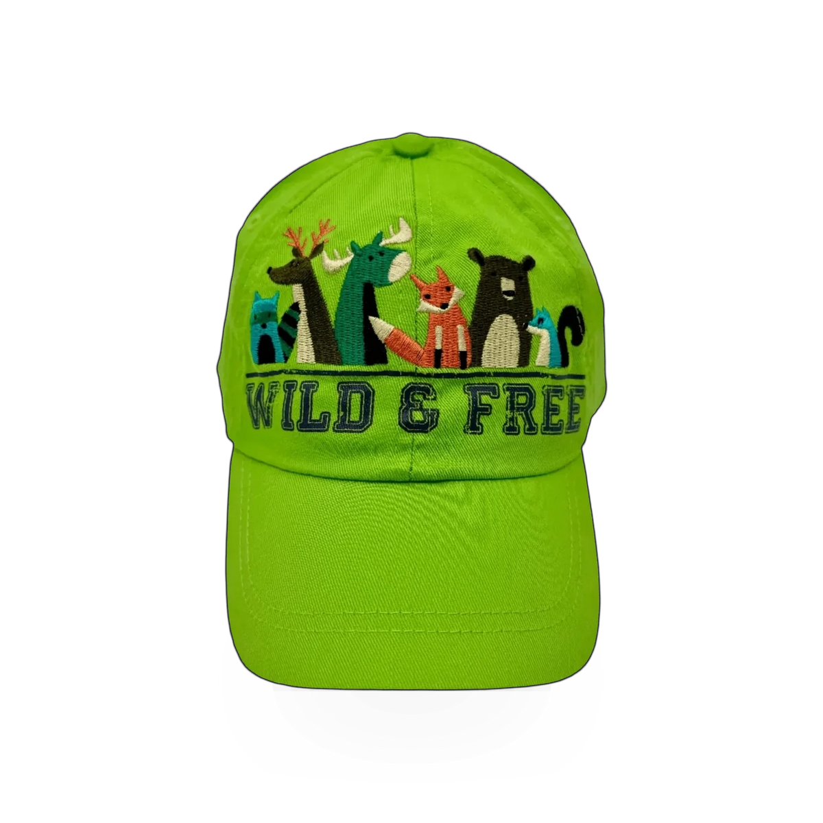 Yellow "Wild and Free Zion National Park" themed hat by Julie + Joe featuring park logo and adjustable strap.