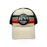 American Needle Zion Daylight Stone themed hat with a casual design and adjustable fit, featuring a neutral-toned fabric and logo details.