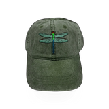 Eco Wear Zion Dragonfly theme hat featuring a colorful dragonfly design on a stylish hat.