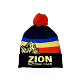 Concept 360 Zion GWT Stripe Beanie hat with a colorful striped knit pattern and a casual, cozy style.