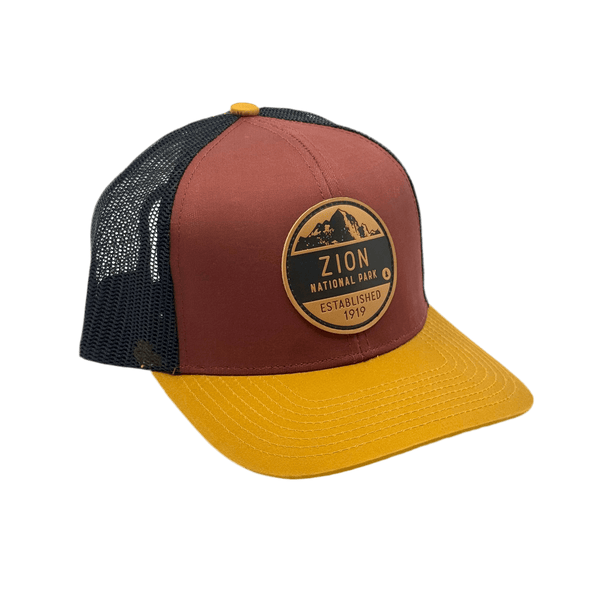 Hat - Zion Leather Patch - Zion Natl Park Forever Project