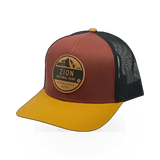 Good Land Supply Co. Zion Leather Patch hat showing a stylish casual cap with a prominent leather patch on the front.