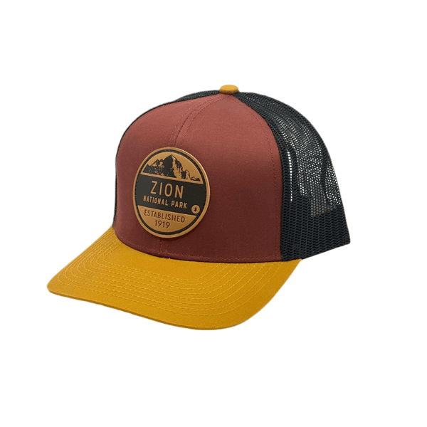 Hat - Zion Leather Patch - Zion Natl Park Forever Project