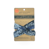 Purple lichen cloth headband by McGovern Maps, featuring a botanical pattern and soft fabric for comfortable wear.